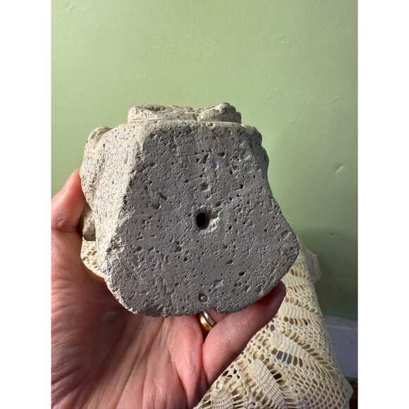 Vintage MCM Stone Abstract Tiki Head Decor 8x4" - Picture 6 of 13